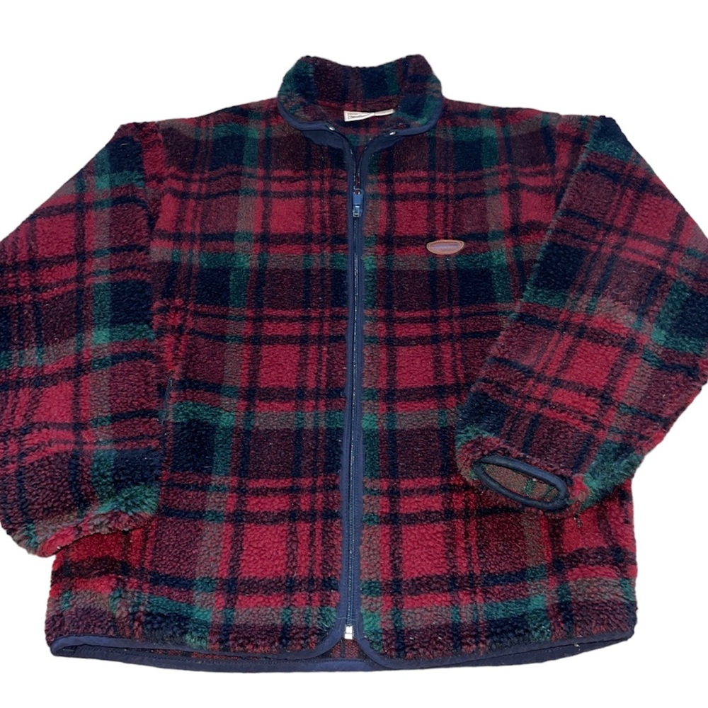 Vintage Woolrich Fleece Full Zip Jacket Made in USA Size M